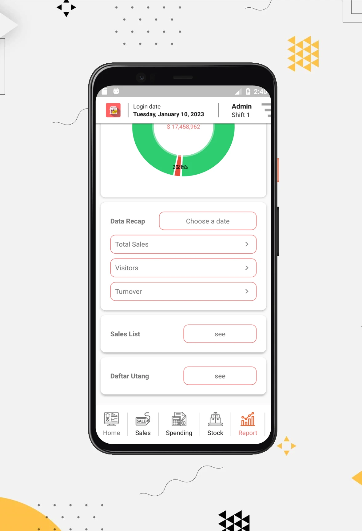 Credit Sales Records screenshot