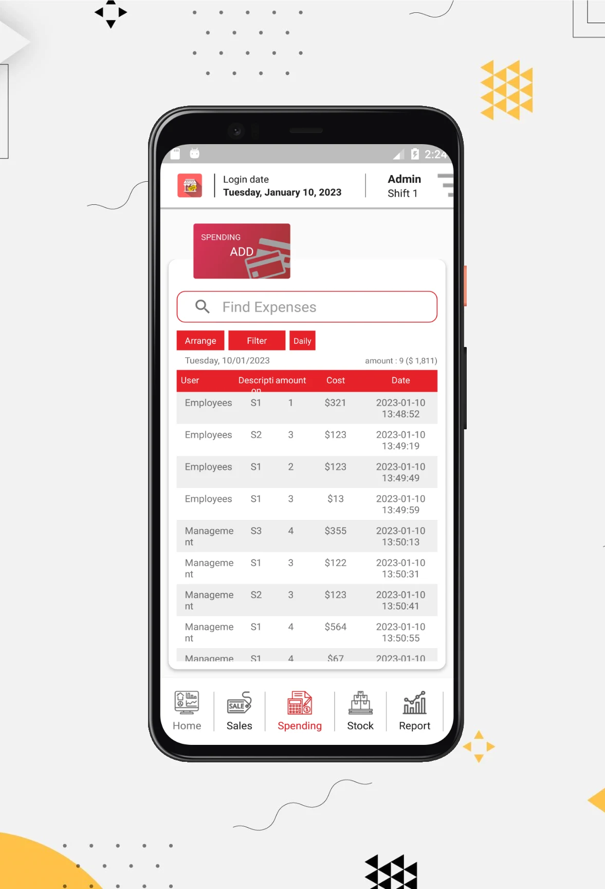 Credit Sales Records screenshot